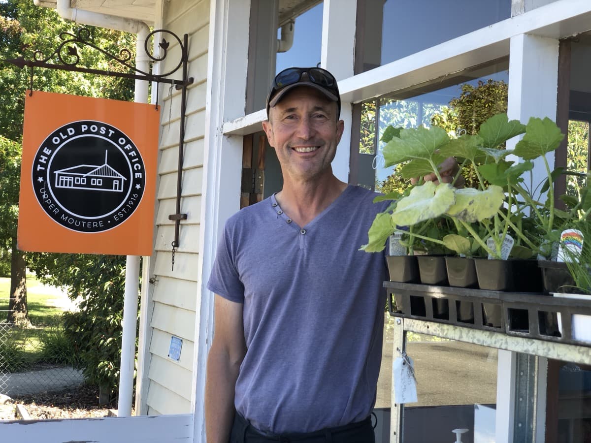 Michael Nees, founder of Guest Australia, outside The Old Post Office at Upper Moutere