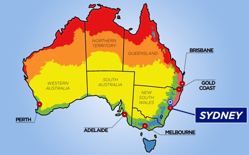 Australia Travel Checklist - australia climate map