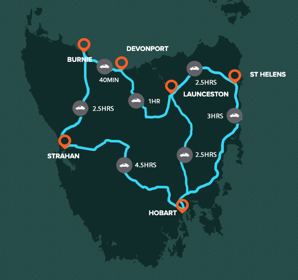 travel facts tasmania with this helpful overview map