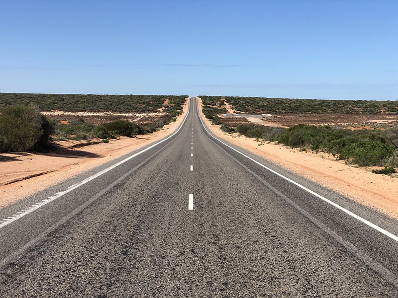 Travelling the straight roads in Western Australia can be an experience in itselves.