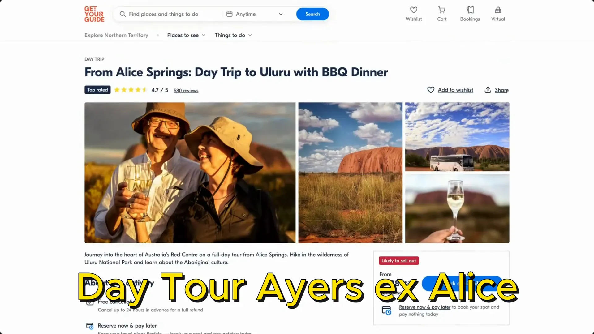 Tour from Alice Springs to Ayers Rock